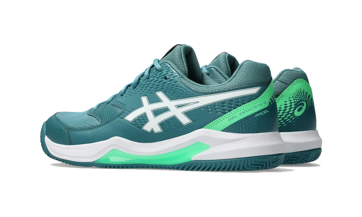 Overkicks - ASICS Gel-Dedicate 8 Padel Misty Pine White (1041A414-301) - par completo