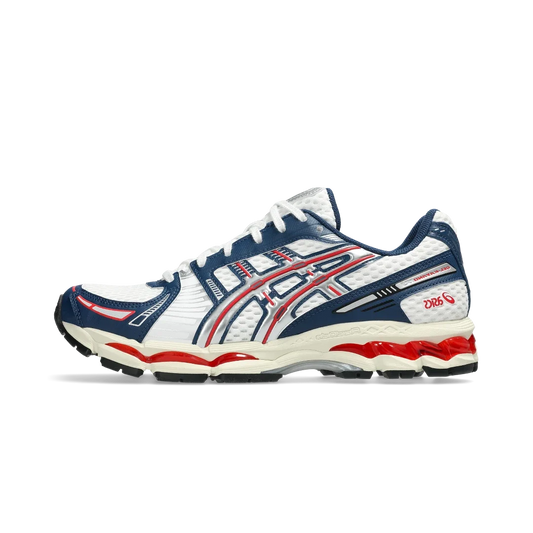 Overkicks - ASICS Gel-Kayano 12.1 White Independence Blue (1203A885-100) - vista lateral