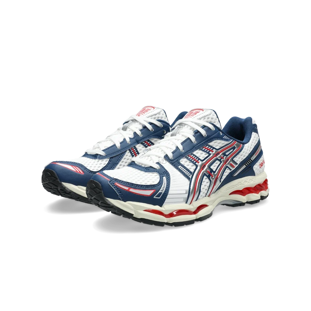 Overkicks - ASICS Gel-Kayano 12.1 White Independence Blue (1203A885-100) - vista trasera