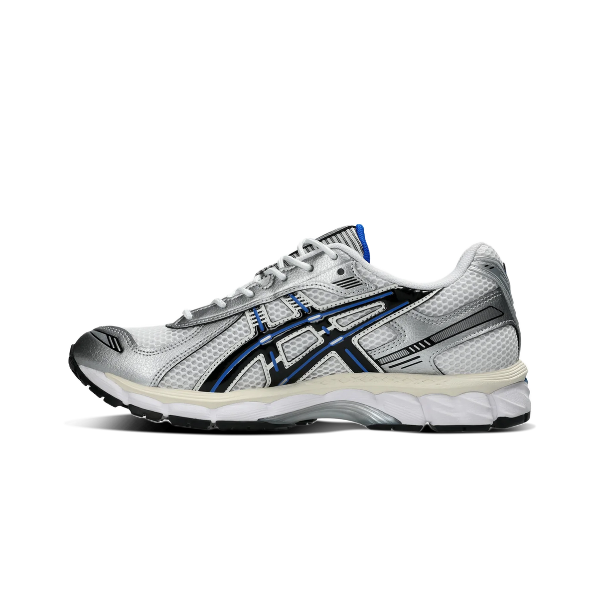 Overkicks - ASICS Gel-Kayano 12.1 White Black Blue (1203A759-107) - vista lateral