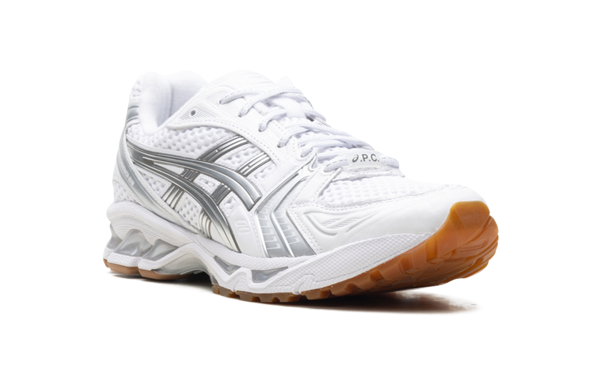 Overkicks - ASICS Gel-Kayano 14 A.P.C. White Pure Silver (1203A727-100) - detalle lateral interior