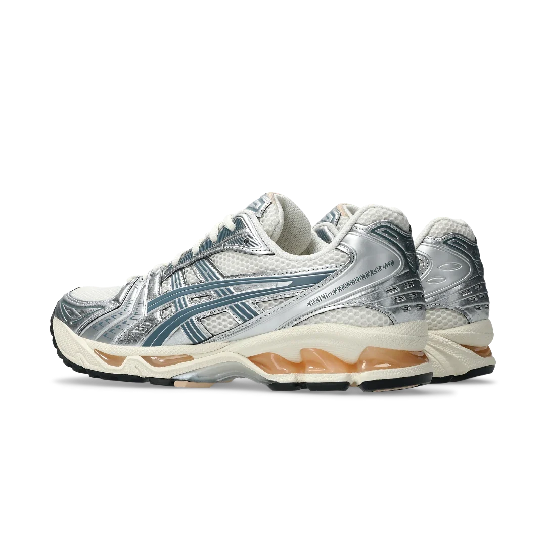 Overkicks - ASICS Gel-Kayano 14 Birch Pure Silver Teal Gold (1203A537-109) - par completo