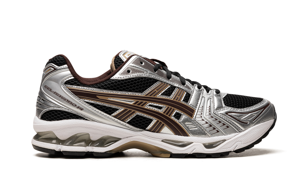 Overkicks - ASICS Gel-Kayano 14 Black Coffee Silver (1201A019-004) - detalle talon