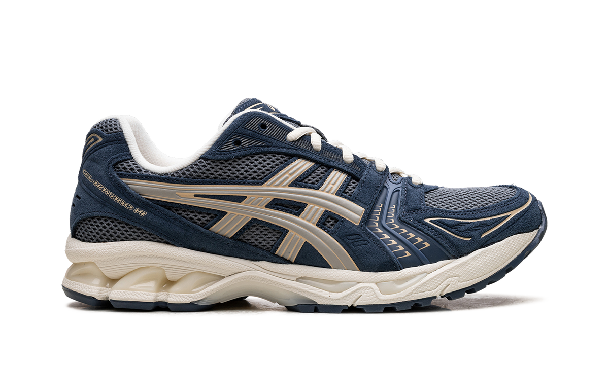 Overkicks - ASICS Gel-Kayano 14 Dark Pewter Seal Grey (1201A161-029) - detalle talon