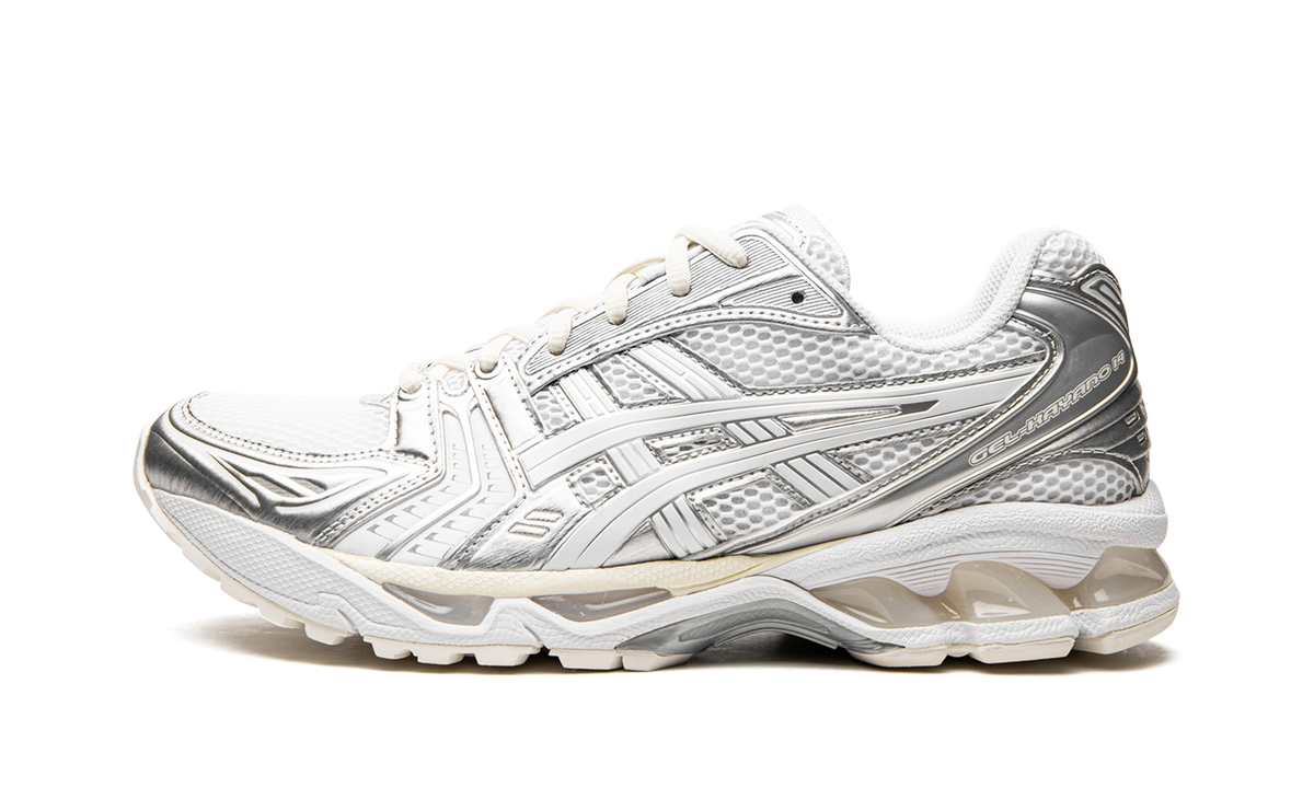 Overkicks - ASICS Gel-Kayano 14 JJJJound Silver White (1201A457-100) - vista lateral