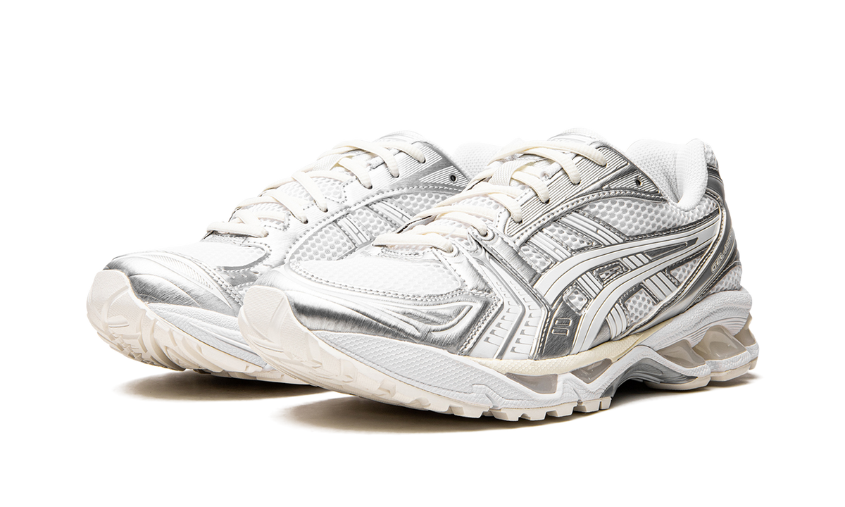 Overkicks - ASICS Gel-Kayano 14 JJJJound Silver White (1201A457-100) - vista trasera