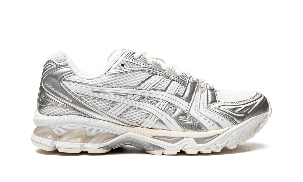 Overkicks - ASICS Gel-Kayano 14 JJJJound Silver White (1201A457-100) - detalle talon