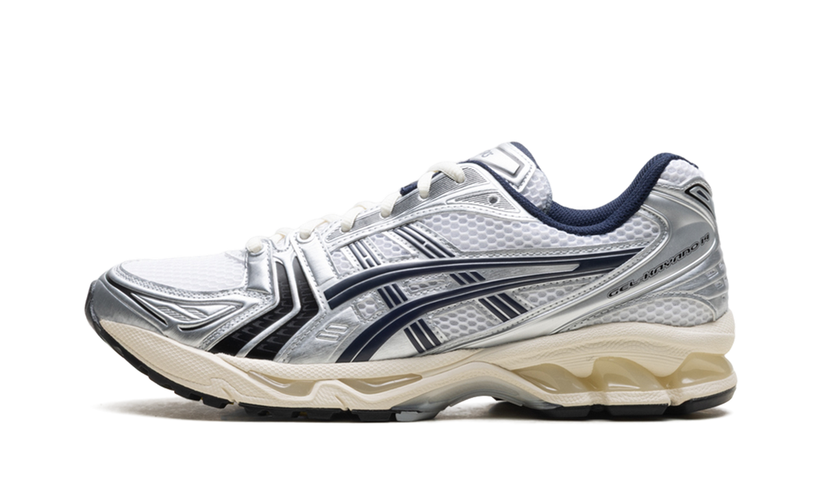 Overkicks - ASICS Gel-Kayano 14 JJJJound White Navy (1203A961-100) - vista lateral