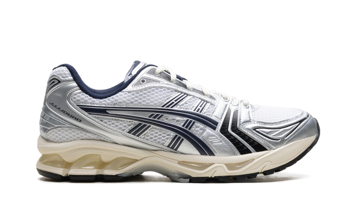 Overkicks - ASICS Gel-Kayano 14 JJJJound White Navy (1203A961-100) - detalle talon
