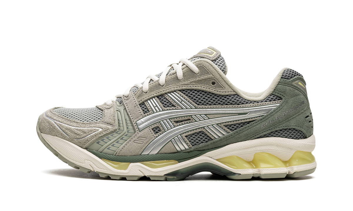 Overkicks - ASICS Gel-Kayano 14 Olive Grey Pure Silver (1201A161-301) - vista lateral