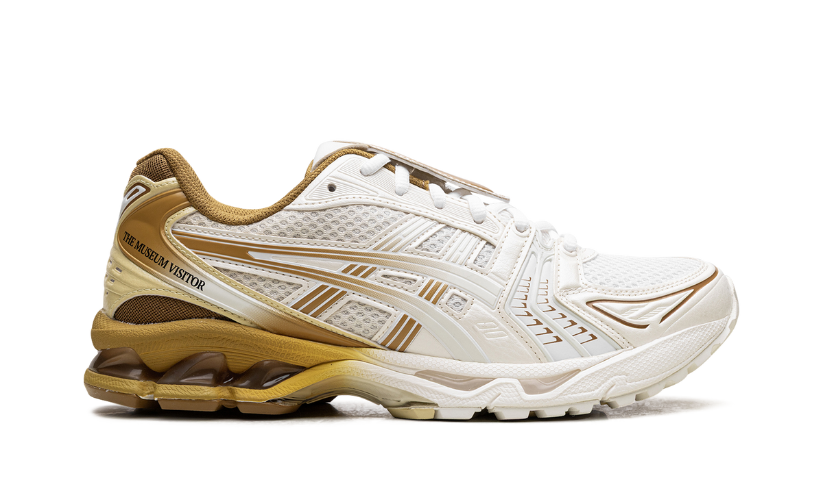 Overkicks - ASICS Gel-Kayano 14 The Museum Visitor Cream Gold (1203A528-100) - detalle talon