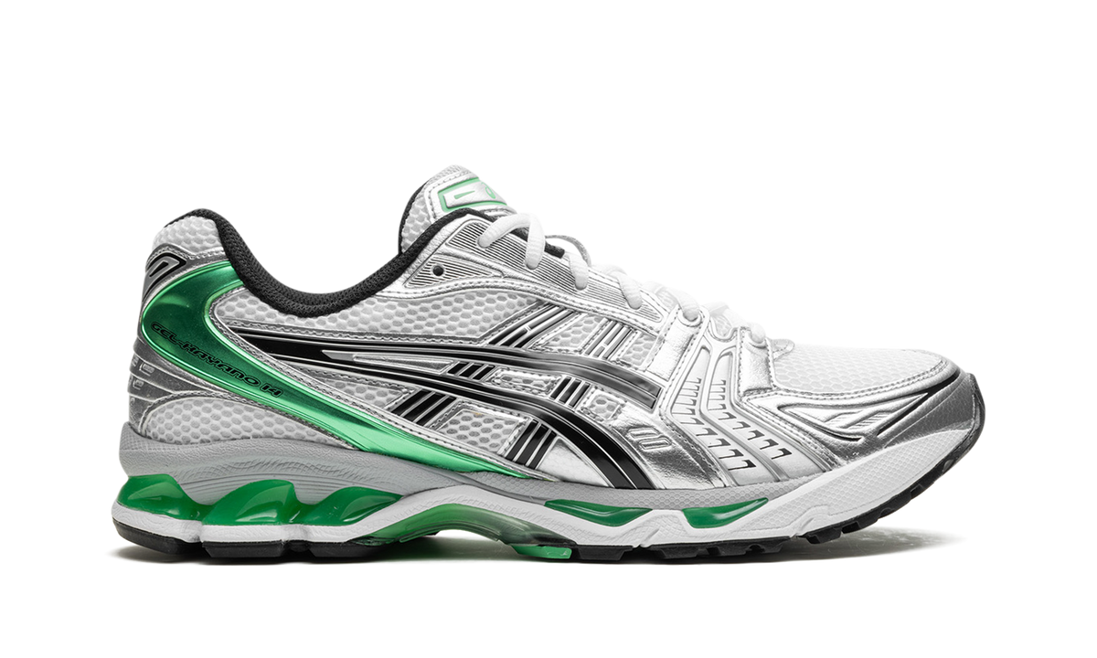 Overkicks - ASICS Gel-Kayano 14 White Malachite Green (1201A019-110) - detalle talon
