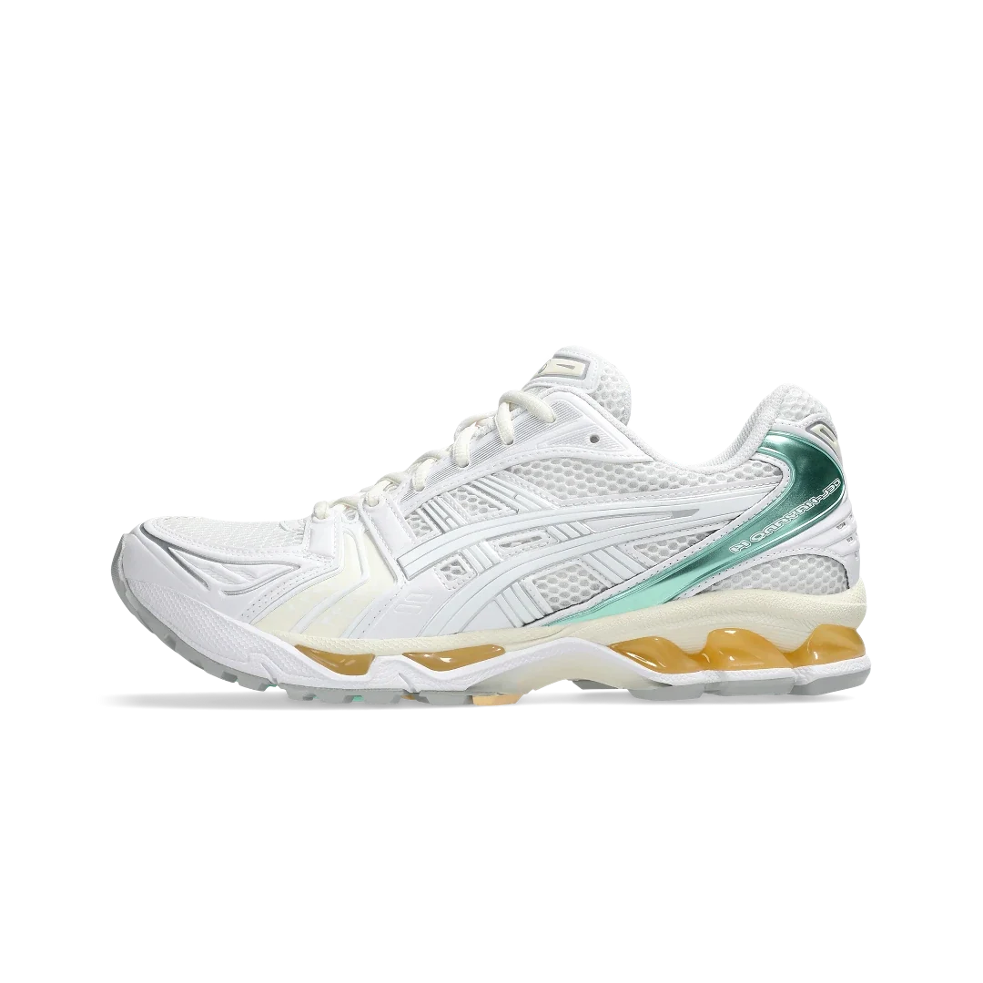 Overkicks - ASICS Gel-Kayano 14 White Mint Gold (1203A537-107) - vista lateral