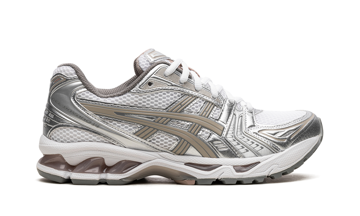 Overkicks - ASICS Gel-Kayano 14 White Moonrock (Womens) (1202A056-106) - detalle talon