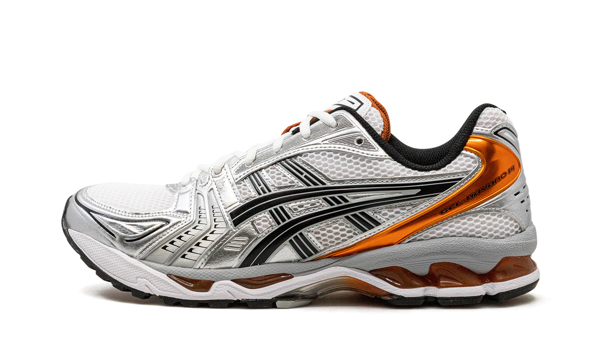 Overkicks - ASICS Gel-Kayano 14 White Piquant Orange (1201A019-109) - vista lateral