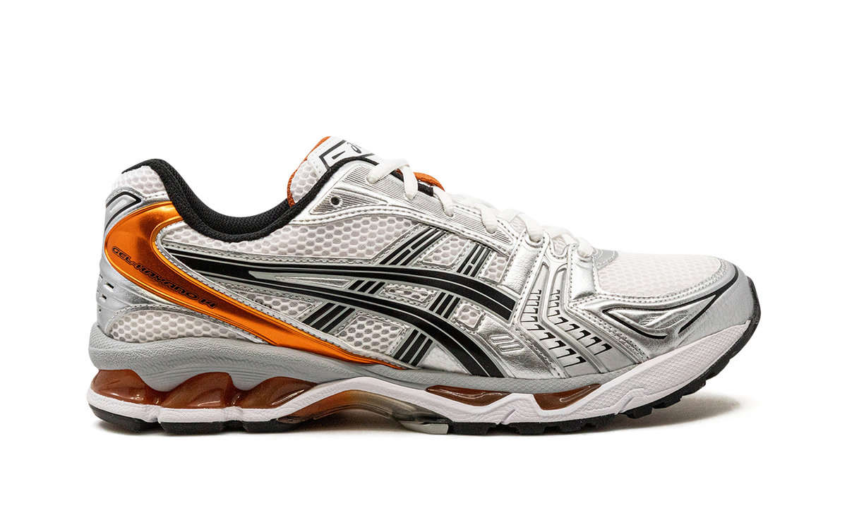 Overkicks - ASICS Gel-Kayano 14 White Piquant Orange (1201A019-109) - detalle talon