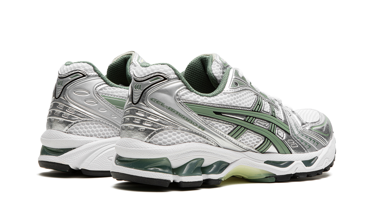 Overkicks - ASICS Gel-Kayano 14 White Pure Silver Slate Grey Sage (1201A019-107) - par completo