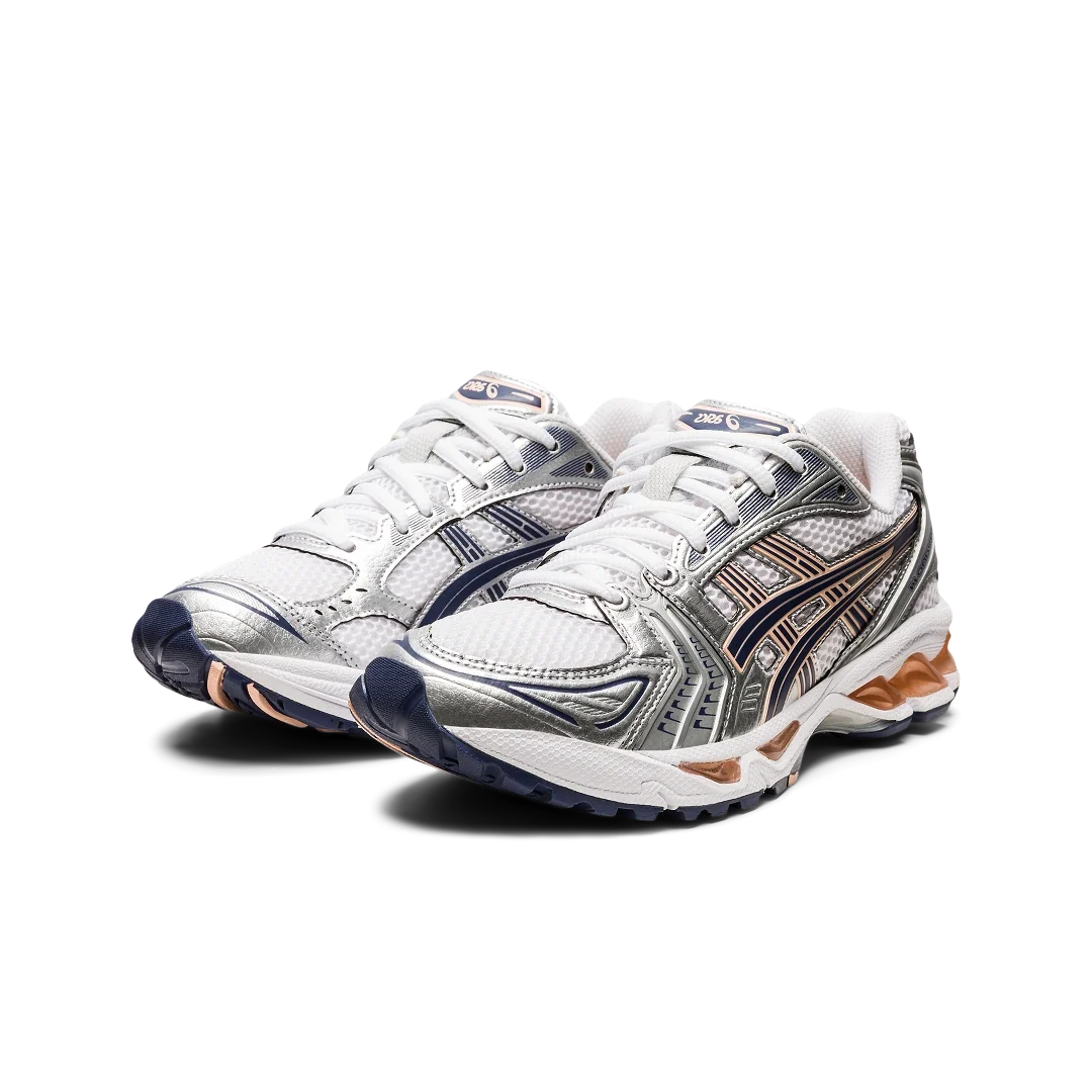 Overkicks - ASICS Gel-Kayano 14 White Thunder Blue (Womens) (1202A056-103) - vista trasera