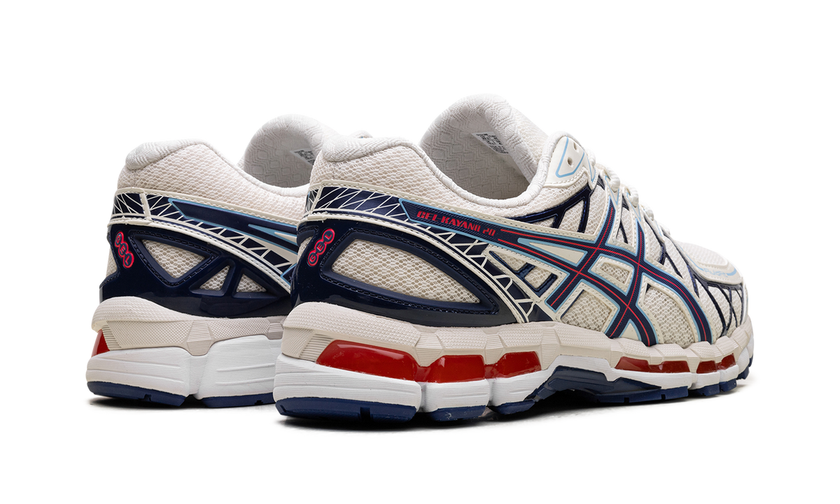 Overkicks - ASICS Gel-Kayano 20 Cream Blue Red (1203A388-101) - par completo