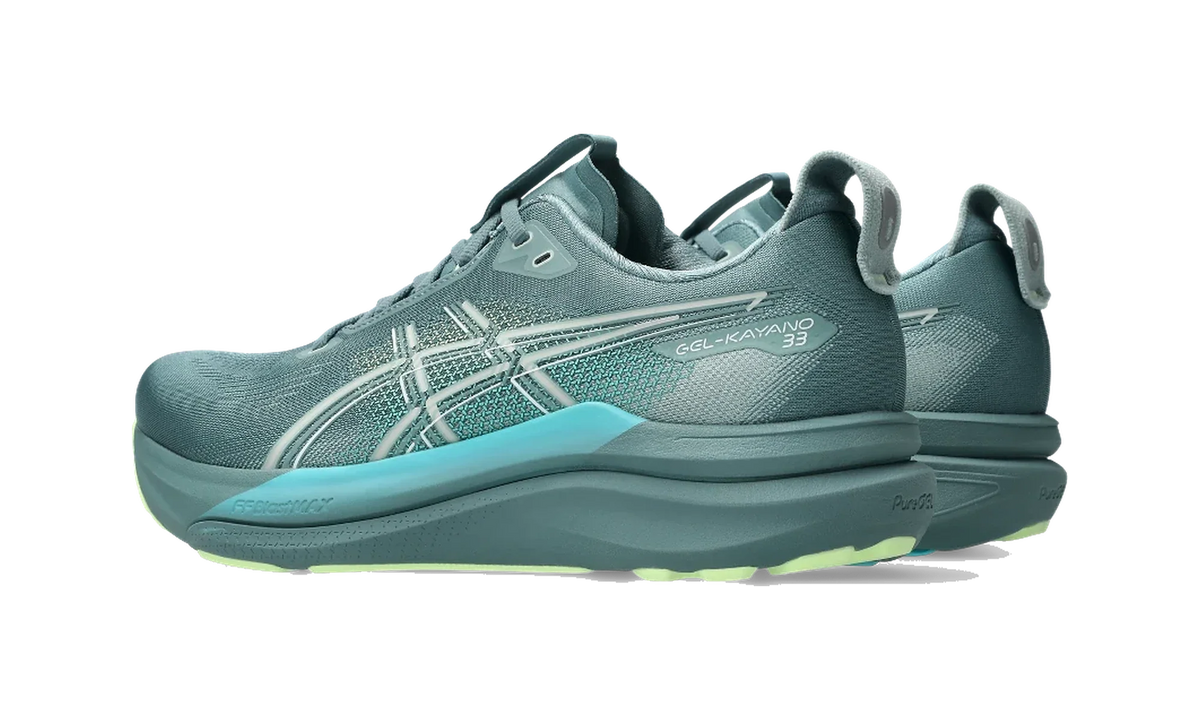 Overkicks - ASICS Gel-Kayano 33 Foggy Teal Illuminate Yellow (1011C167-403) - par completo