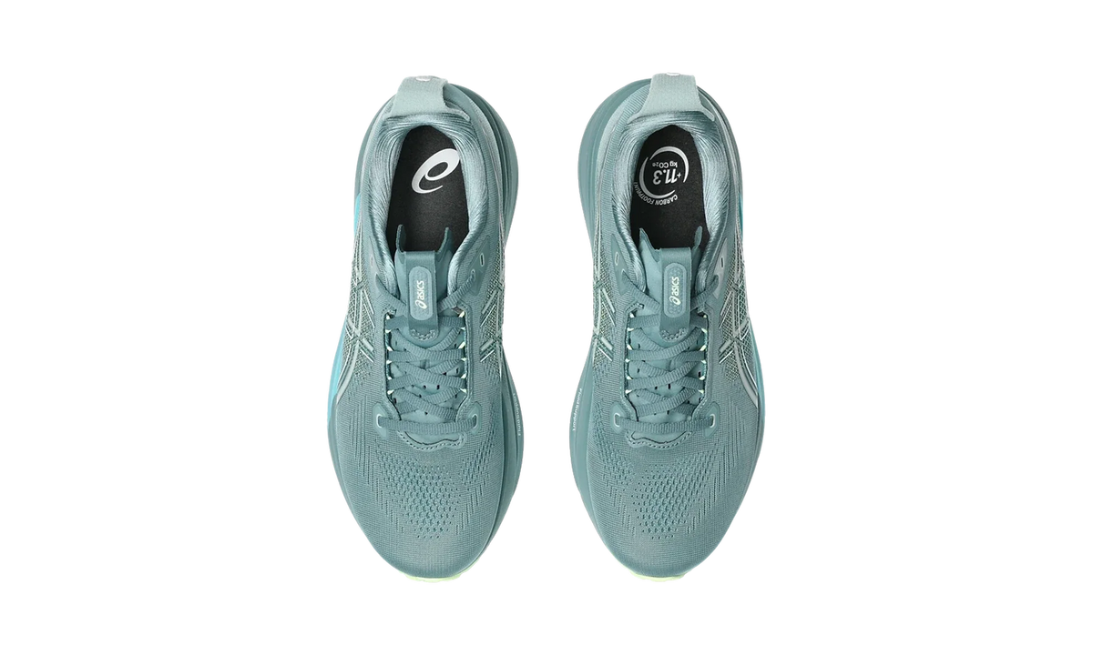 Overkicks - ASICS Gel-Kayano 33 Foggy Teal Illuminate Yellow (1011C167-403) - detalle suela