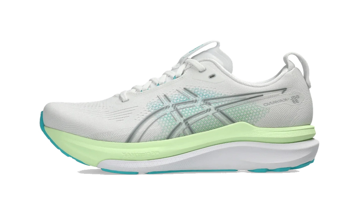 Overkicks - ASICS Gel-Kayano 33 White Energy Aqua (1011C167-100) - vista lateral