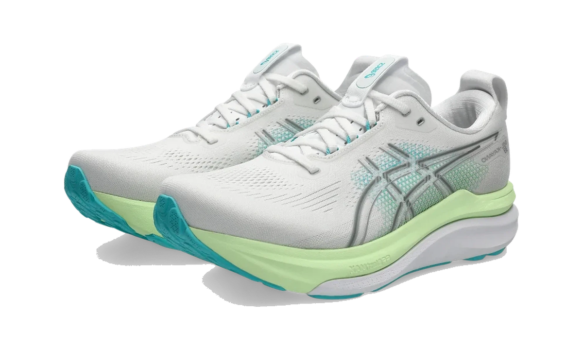 Overkicks - ASICS Gel-Kayano 33 White Energy Aqua (1011C167-100) - vista trasera