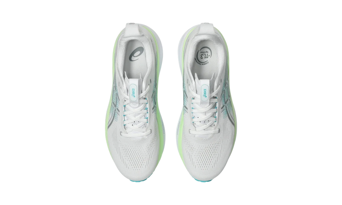Overkicks - ASICS Gel-Kayano 33 White Energy Aqua (1011C167-100) - detalle suela