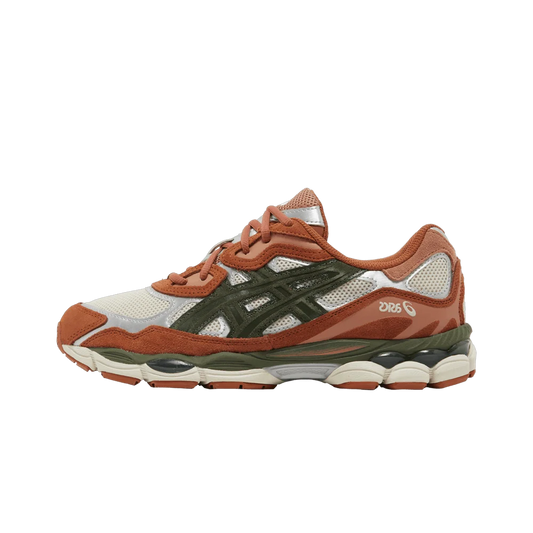 Overkicks - ASICS Gel-NYC Oatmeal Forest Green Orange (1201A789-251) - vista lateral