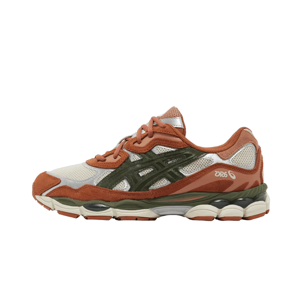 Overkicks - ASICS Gel-NYC Oatmeal Forest Green Orange (1201A789-251) - vista trasera
