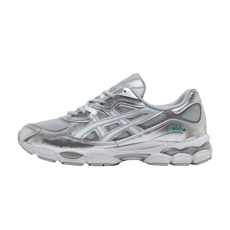 Overkicks - ASICS Gel-NYC Silver Piedmont Grey White Aqua (1203A804-020) - vista lateral