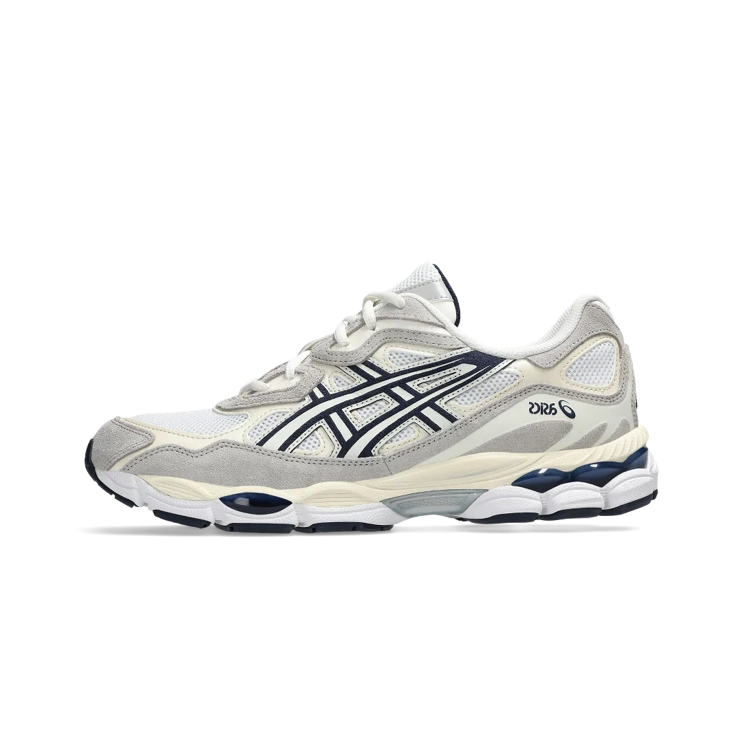 Overkicks - ASICS Gel-NYC White Grey Midnight (1203A788-101) - vista lateral