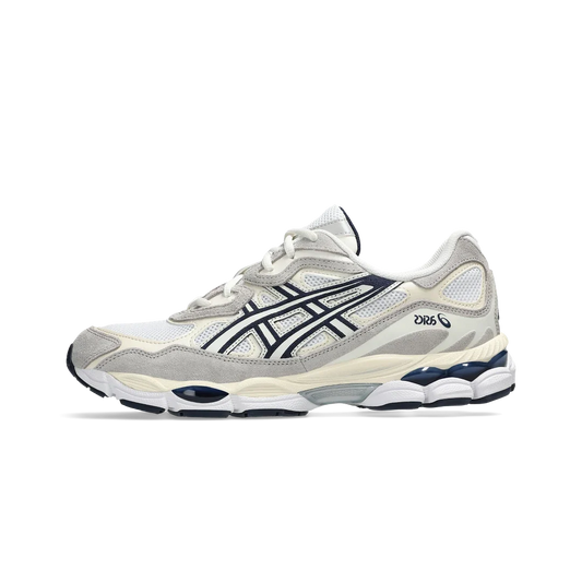 Overkicks - ASICS Gel-NYC White Grey Midnight (1203A788-101) - vista lateral