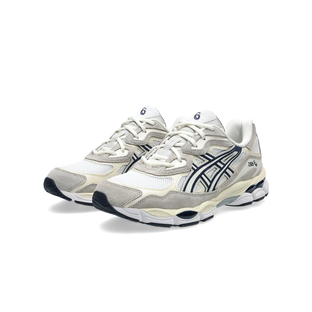 Overkicks - ASICS Gel-NYC White Grey Midnight (1203A788-101) - vista trasera