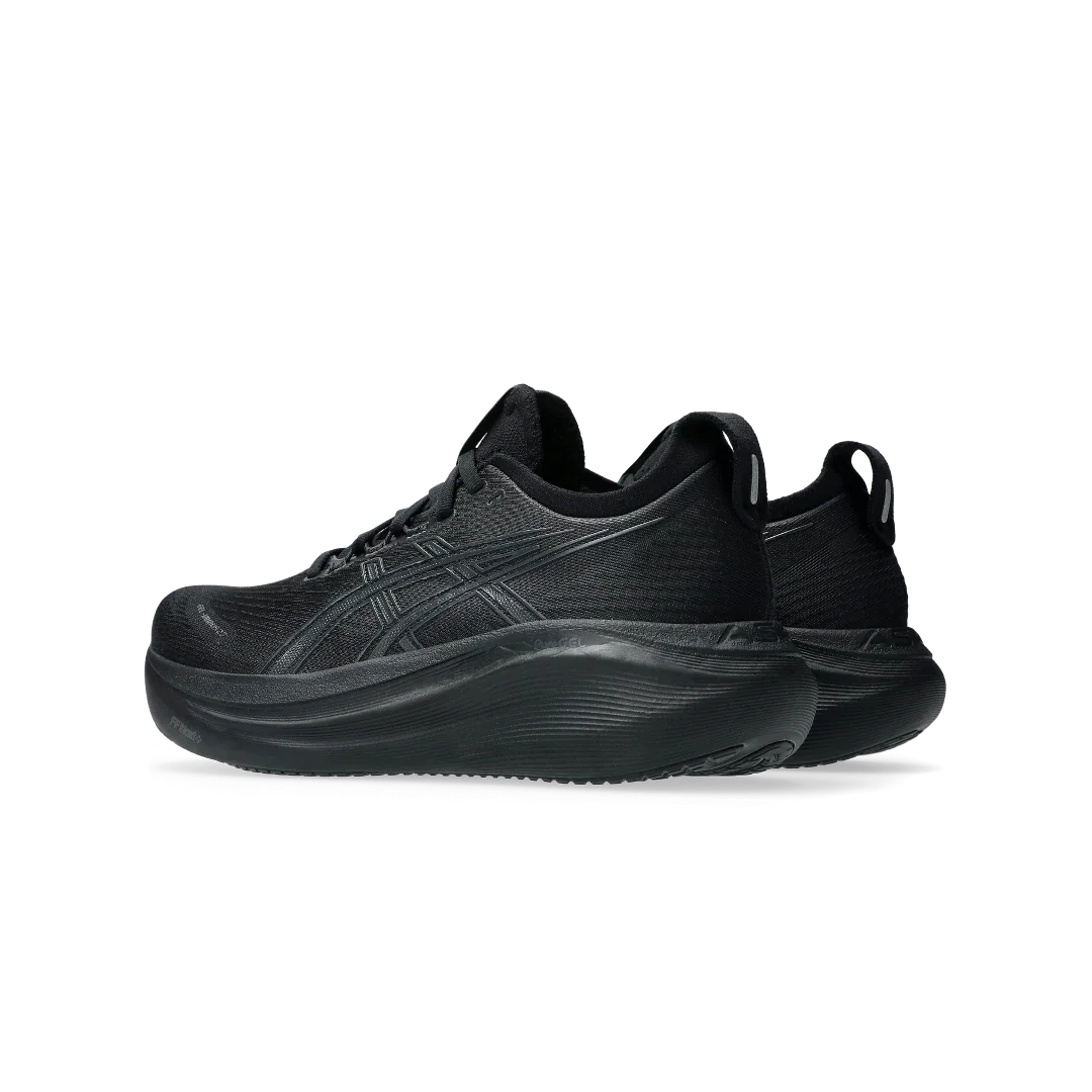 Overkicks - ASICS Gel-Nimbus 27 Black Graphite Grey (Womens) (1012B753-001) - par completo