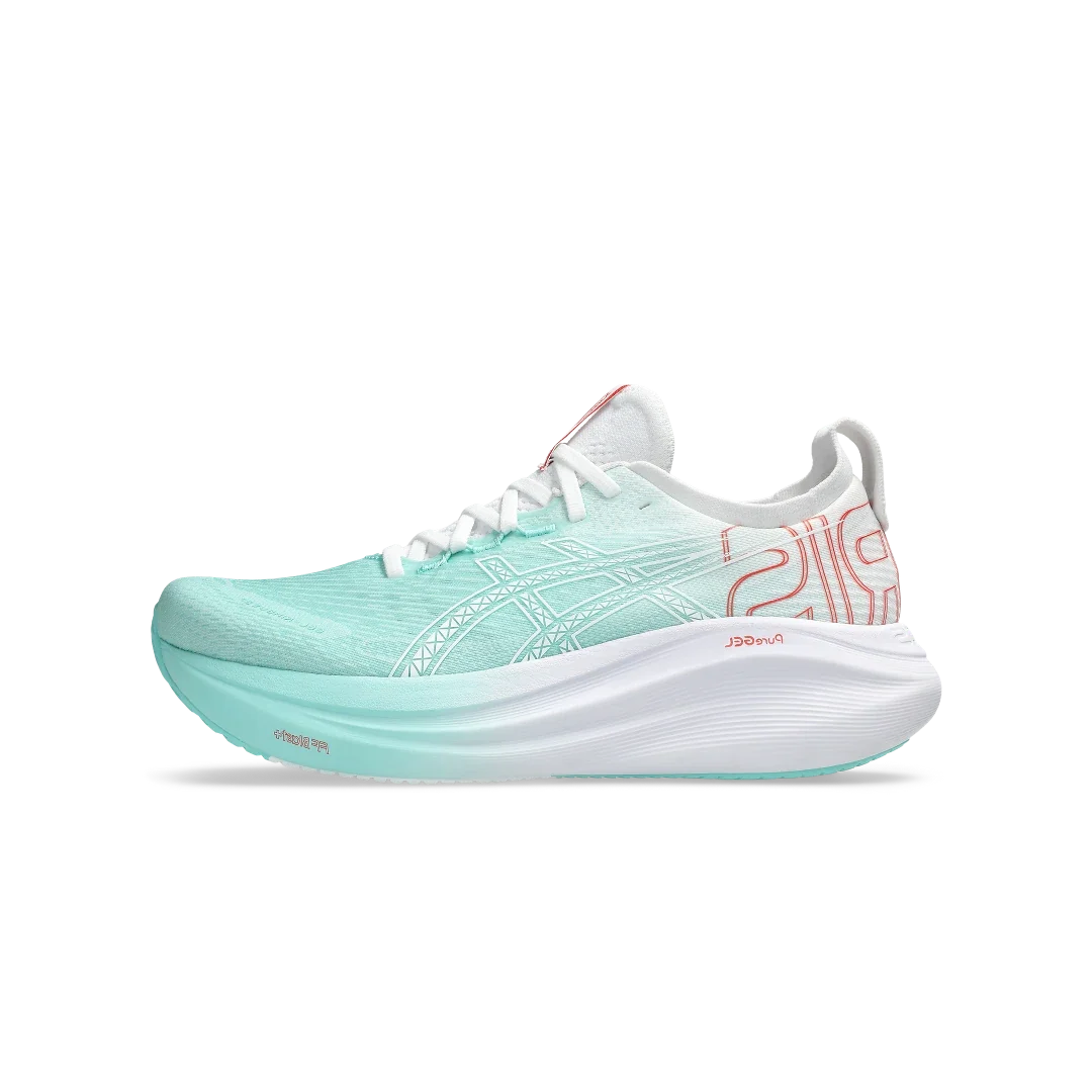 Overkicks - ASICS Gel-Nimbus 27 Illuminate Mint White (1011C105-400) - vista lateral