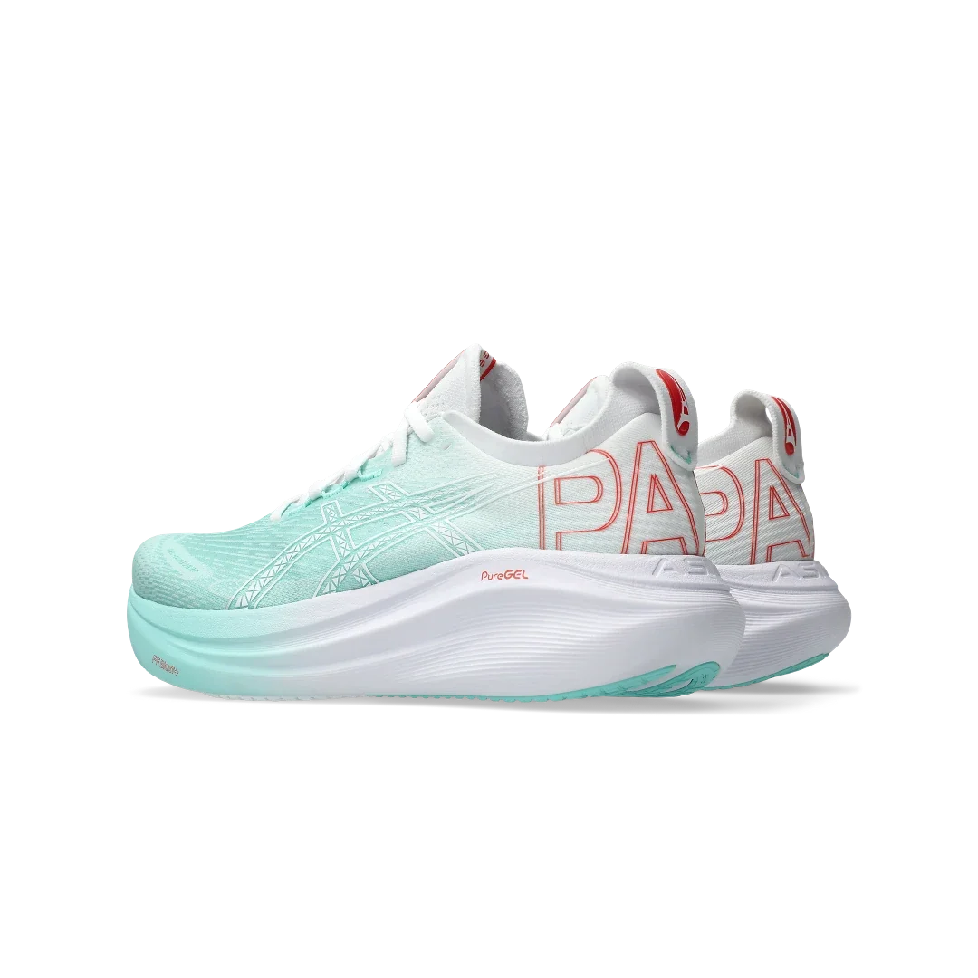 Overkicks - ASICS Gel-Nimbus 27 Illuminate Mint White (1011C105-400) - par completo