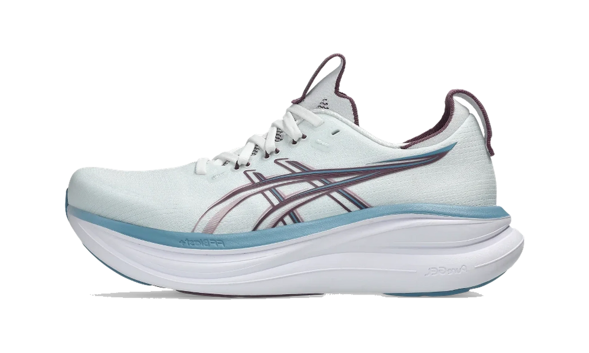 Overkicks - ASICS Gel-Nimbus 28 Arctic Blue Velvet Purple (Womens) (1012B899-400) - vista lateral