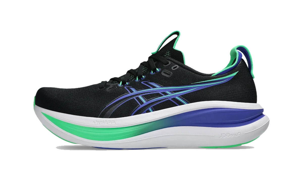 Overkicks - ASICS Gel-Nimbus 28 Black Cobalt Burst (1011C127-003) - vista lateral