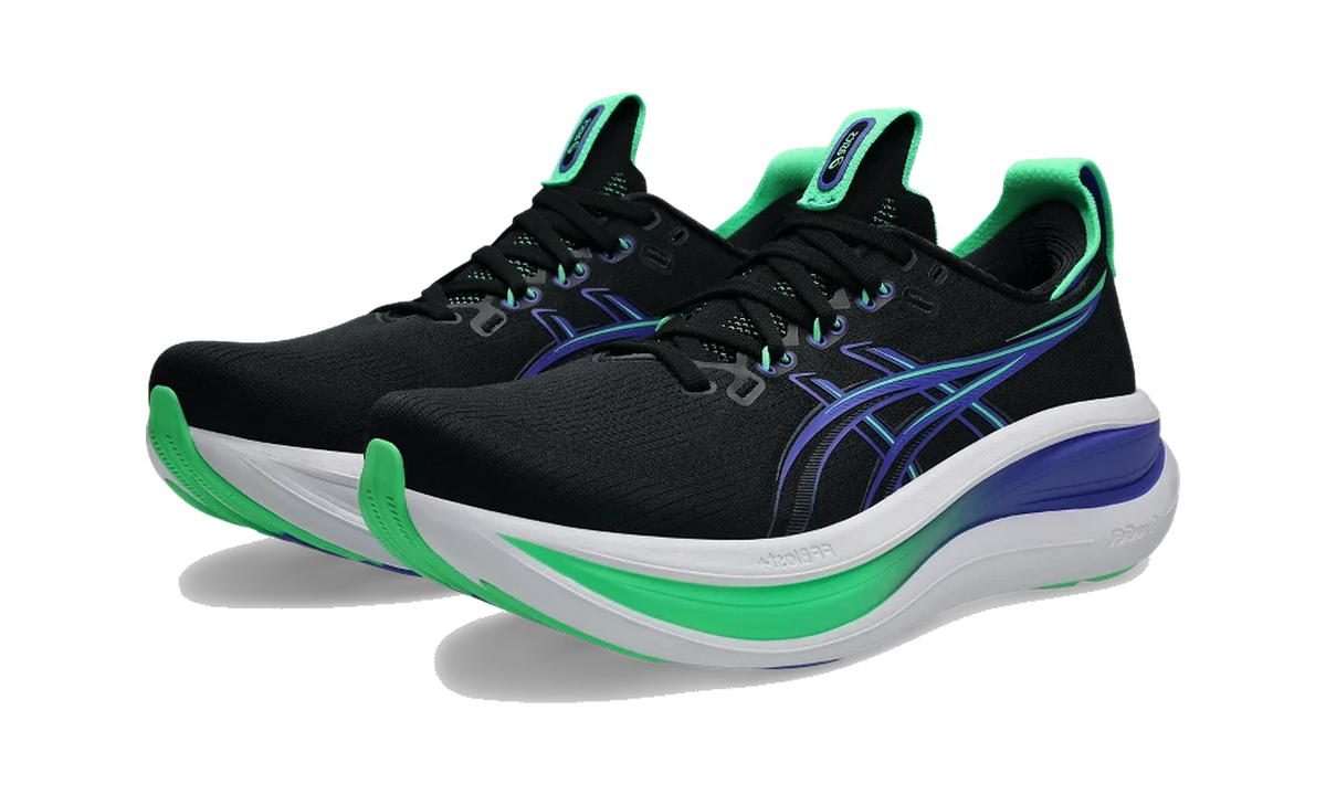 Overkicks - ASICS Gel-Nimbus 28 Black Cobalt Burst (1011C127-003) - vista trasera