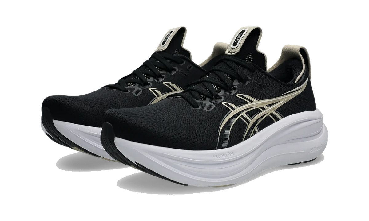 Overkicks - ASICS Gel-Nimbus 28 Black Feather Grey (1011C127-002) - vista trasera