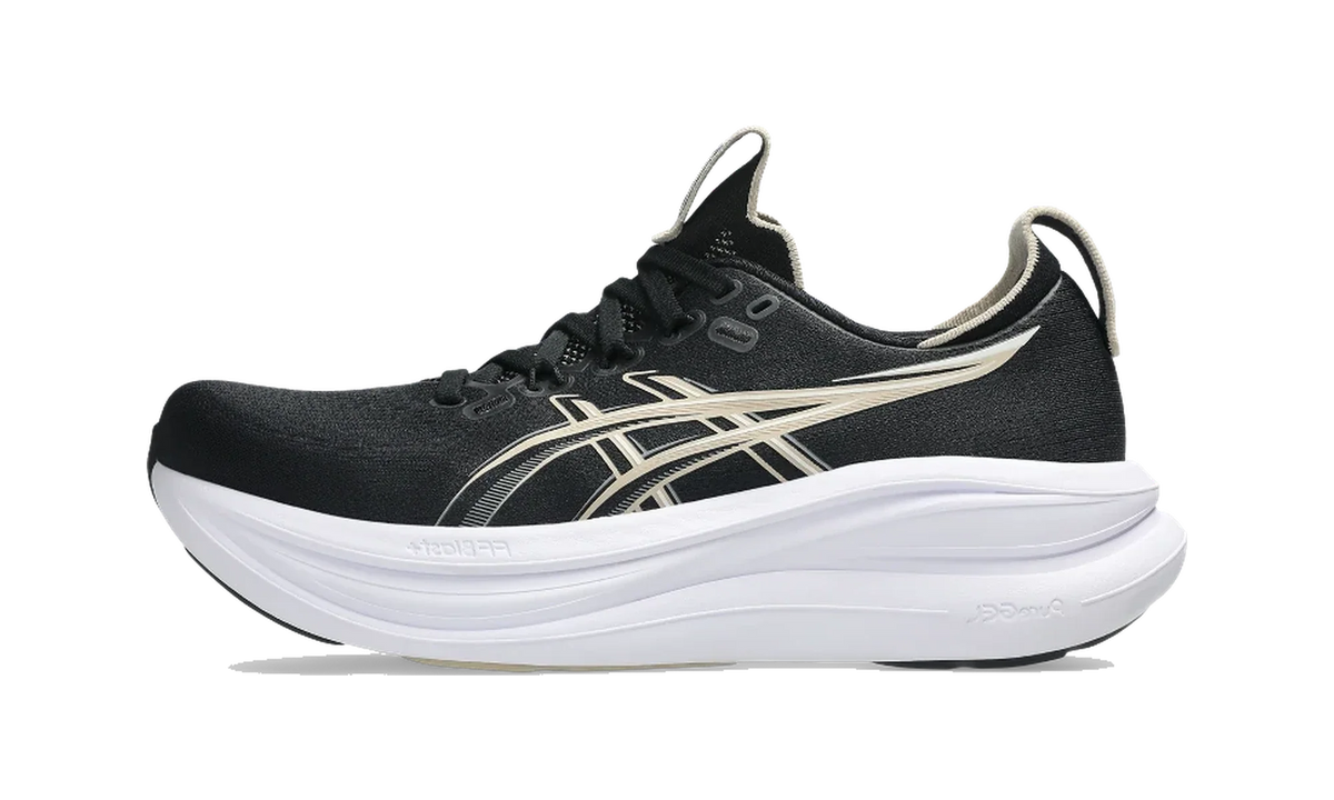 Overkicks - ASICS Gel-Nimbus 28 Black Feather Grey (Womens) (1012B899-002) - vista lateral