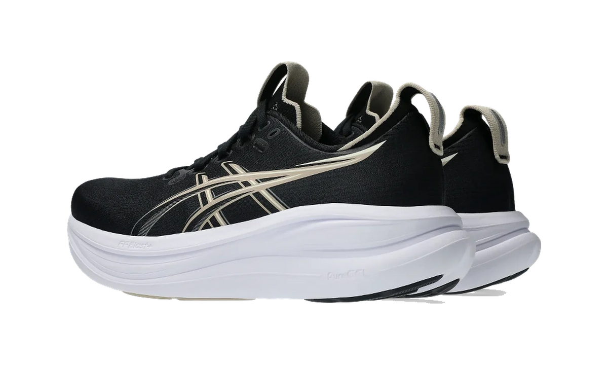 Overkicks - ASICS Gel-Nimbus 28 Black Feather Grey (Womens) (1012B899-002) - par completo