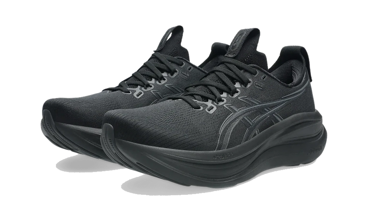 Overkicks - ASICS Gel-Nimbus 28 Black Graphite Grey (1011C127-001) - vista trasera
