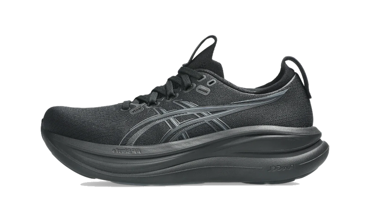 Overkicks - ASICS Gel-Nimbus 28 Black Graphite Grey (Womens) (1012B899-001) - vista lateral