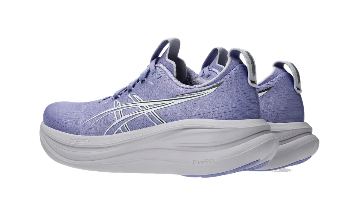 Overkicks - ASICS Gel-Nimbus 28 Bluebell White (Womens) (1012B899-500) - par completo