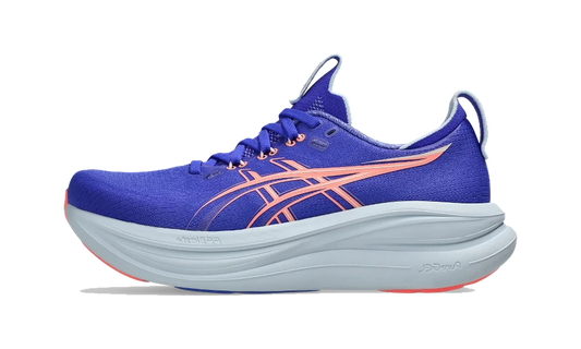 Overkicks - ASICS Gel-Nimbus 28 Cobalt Burst Sun Coral (Womens) (1012B899-401) - vista lateral