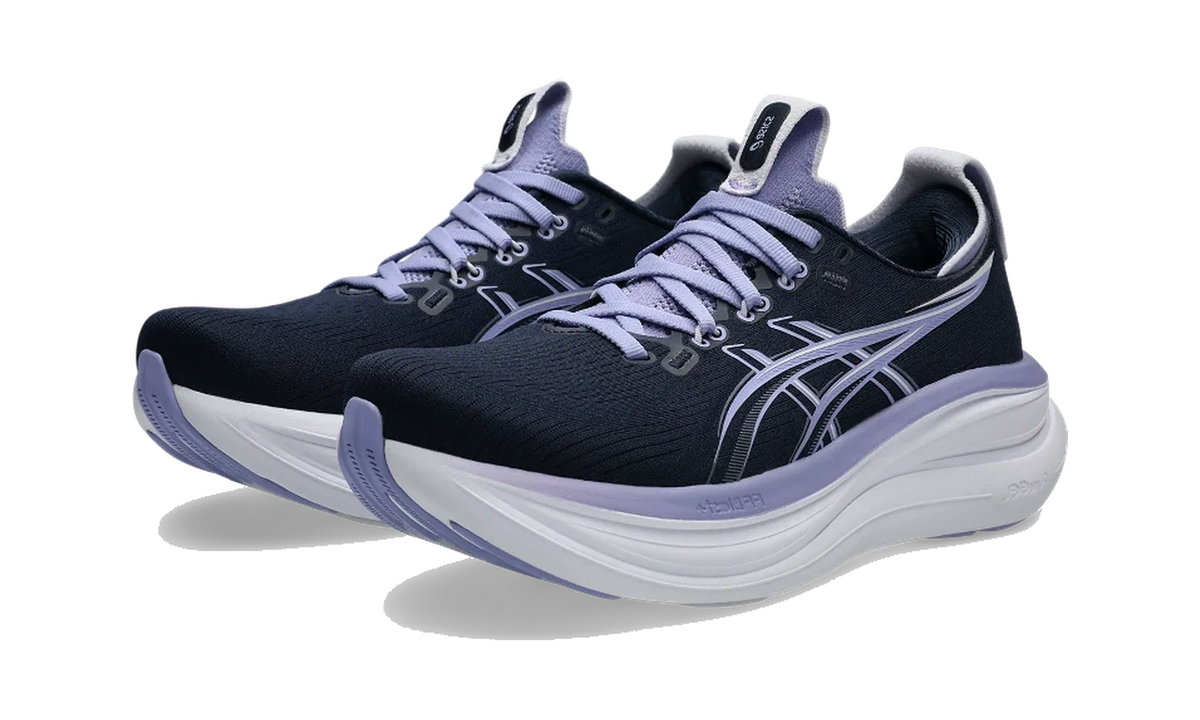 Overkicks - ASICS Gel-Nimbus 28 Midnight Bluebell (Womens) (1012B899-402) - vista trasera