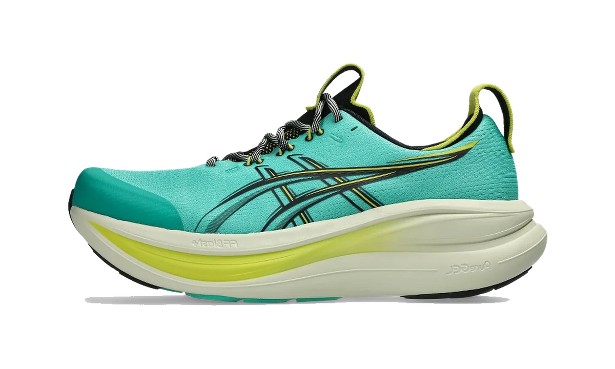 Overkicks - ASICS Gel-Nimbus 28 TR Aurora Green Black (1011C216-300) - vista lateral