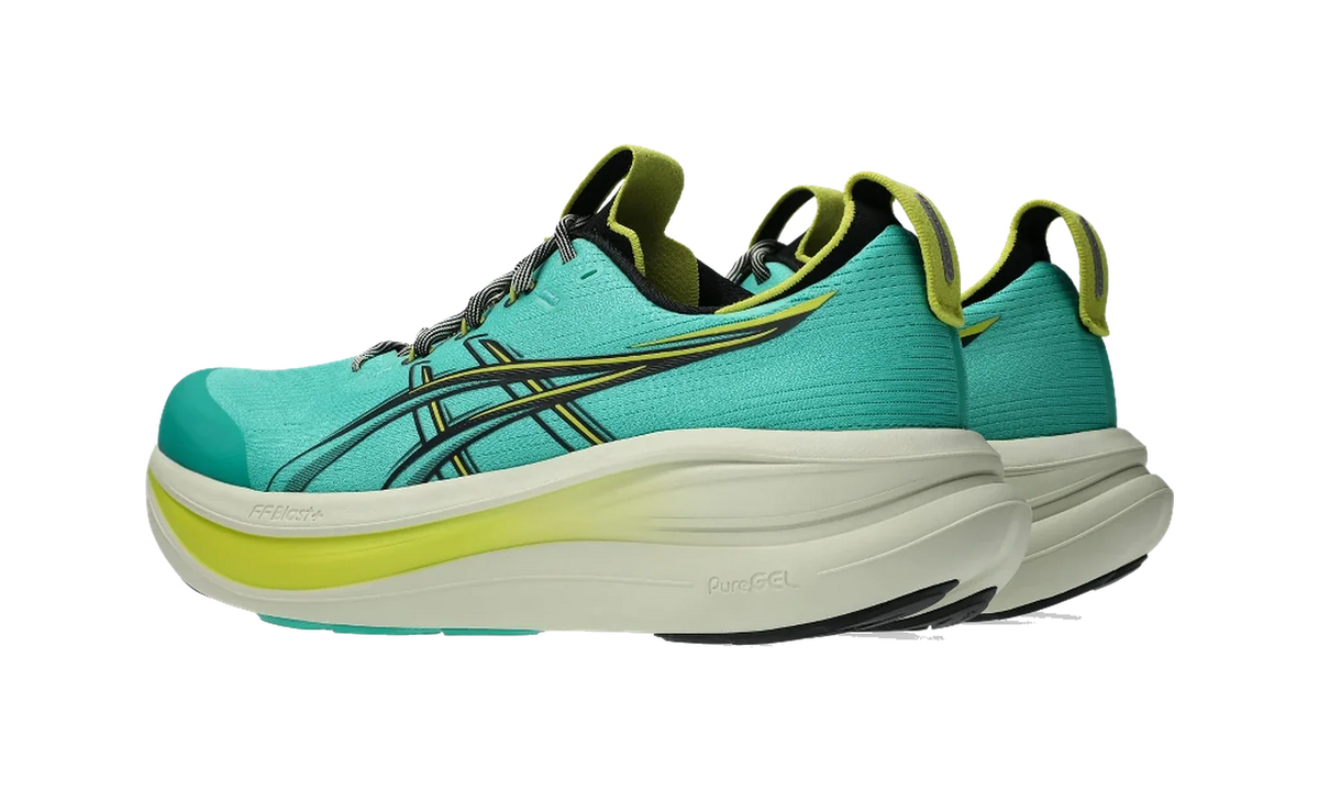 Overkicks - ASICS Gel-Nimbus 28 TR Aurora Green Black (1011C216-300) - par completo